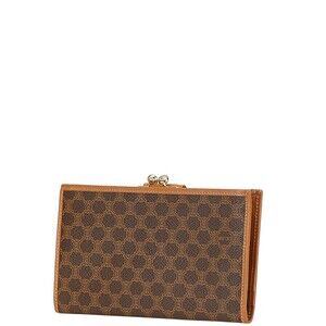 Celine long brown Macadam wallet leather